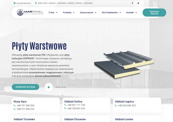 Nowoczesny sklep internetowy zaprojektowany dla firmy z Krakowa – intuicyjny układ, responsywny design i optymalizacja pod SEO.
